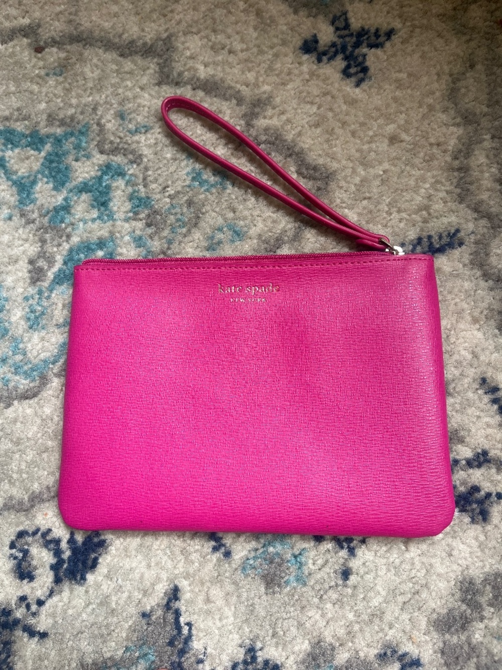 Authentic Kate spade hot pink wristlet like new